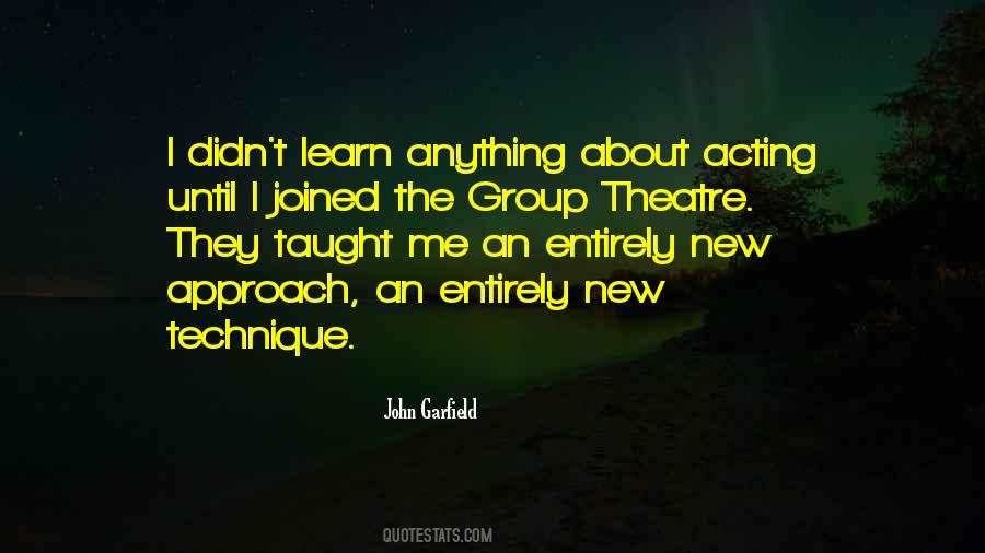 Quotes About Theatre Acting #488199