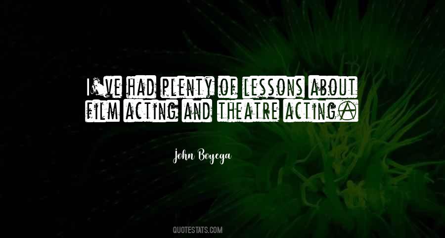 Quotes About Theatre Acting #96090