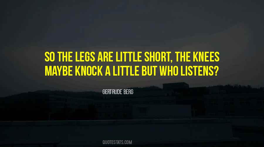 Quotes About Short Legs #114445