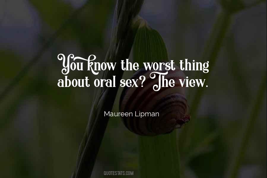 Oral Sex Quotes #421674