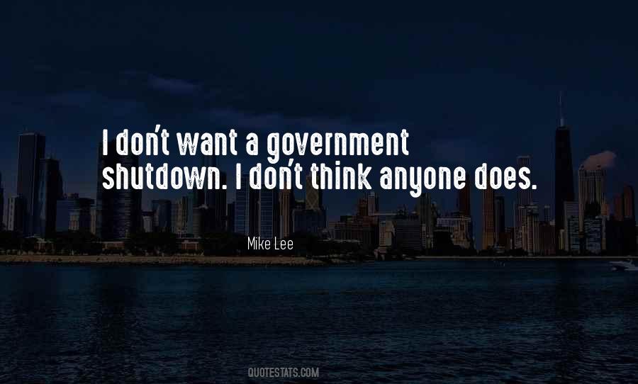 Quotes About Government Shutdown #491543