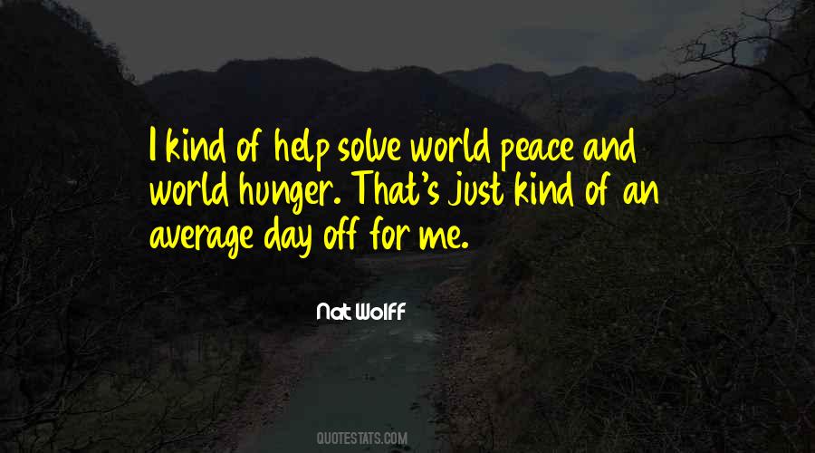 Quotes About World Hunger #80414