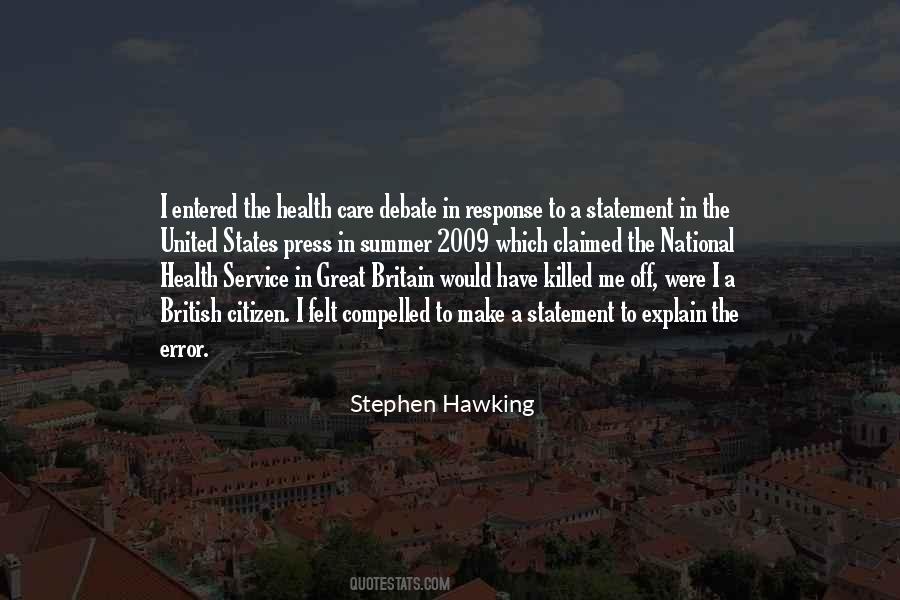Quotes About The National Health Service #1666237