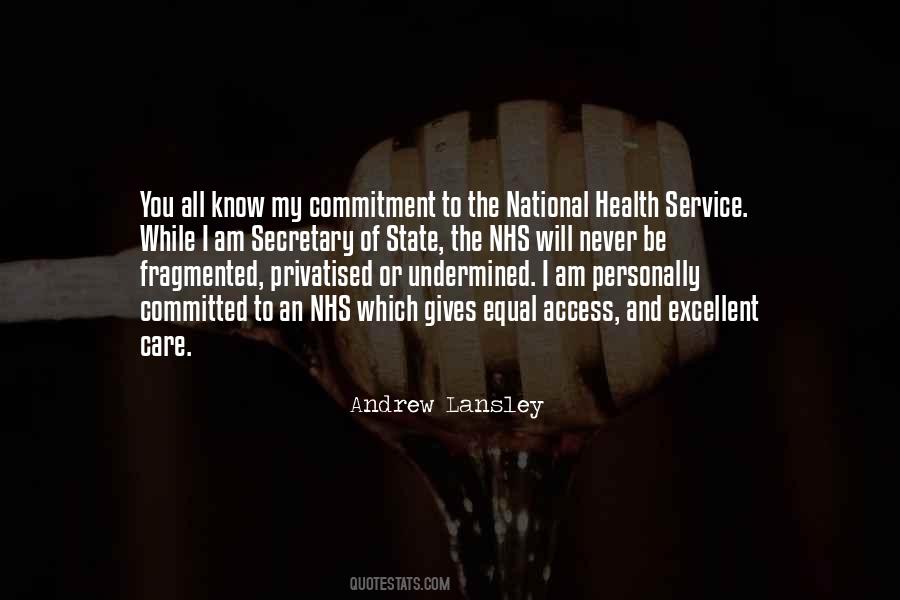 Quotes About The National Health Service #504813