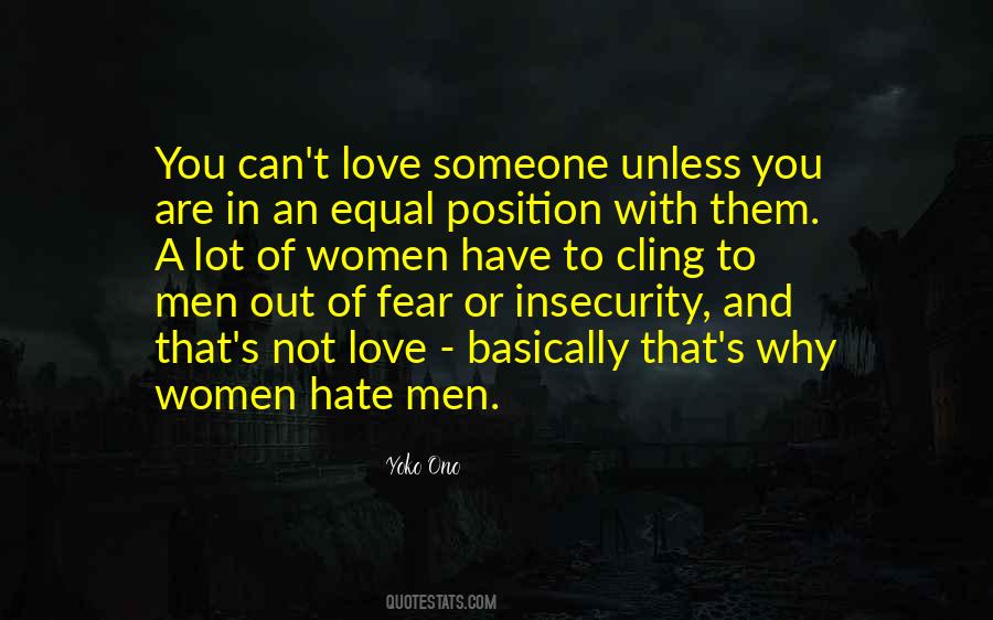 Quotes About Insecurity In Love #769007