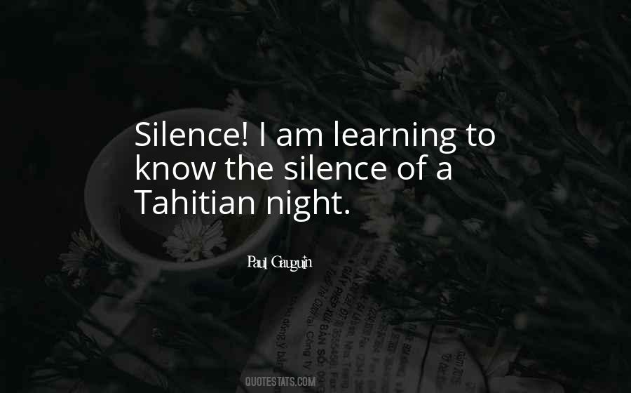 Quotes About The Silence Of The Night #515725