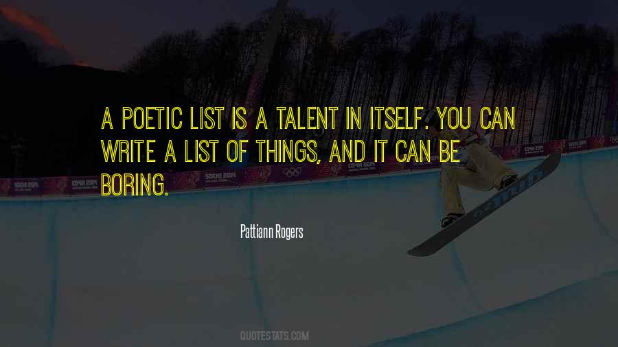 A List Of Things Quotes #1248107