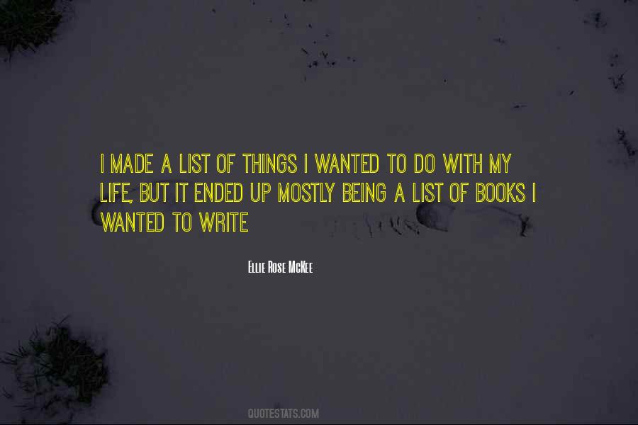 A List Of Things Quotes #1861251