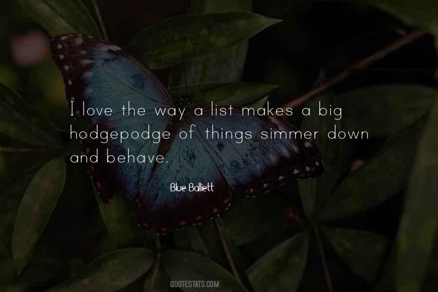 A List Of Things Quotes #332768