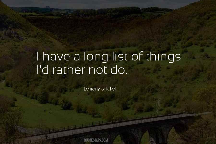 A List Of Things Quotes #448408