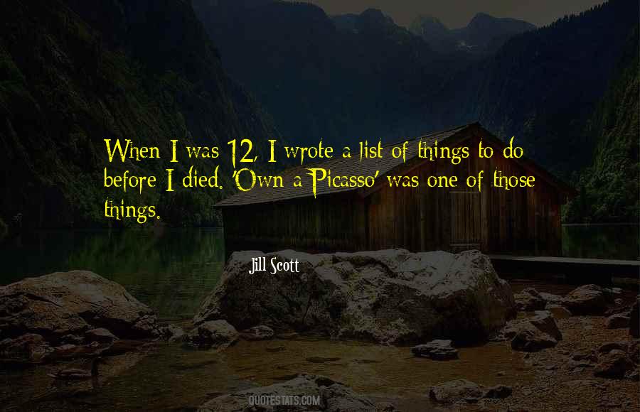 A List Of Things Quotes #996153