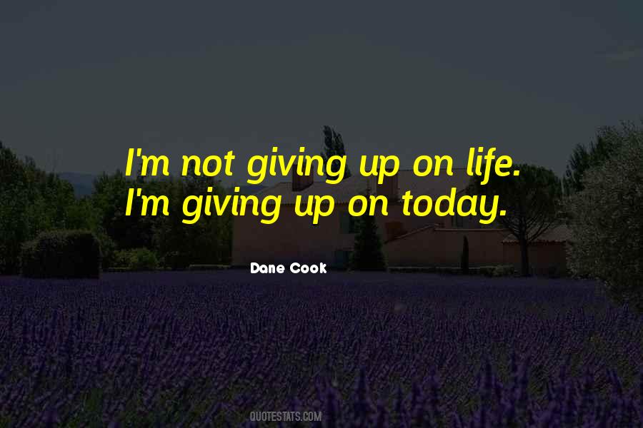 Quotes About Giving Up On Life #72980