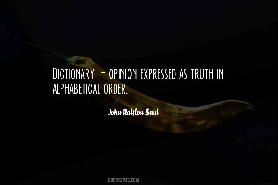 Quotes About Alphabetical Order #1615436