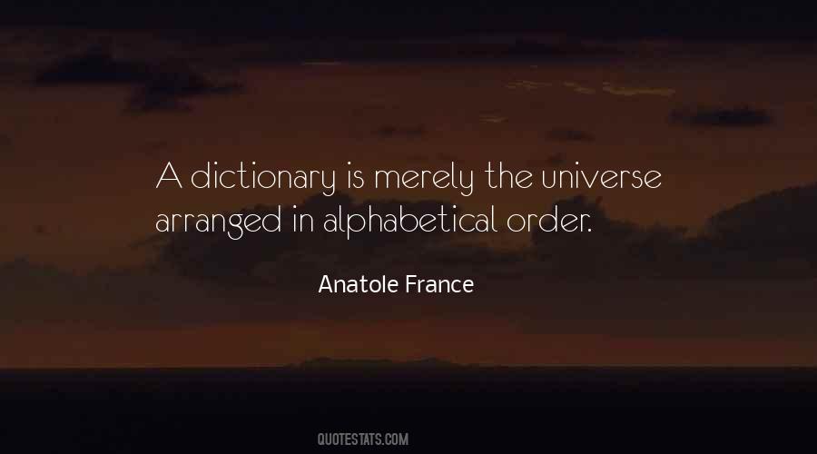 Quotes About Alphabetical Order #547574