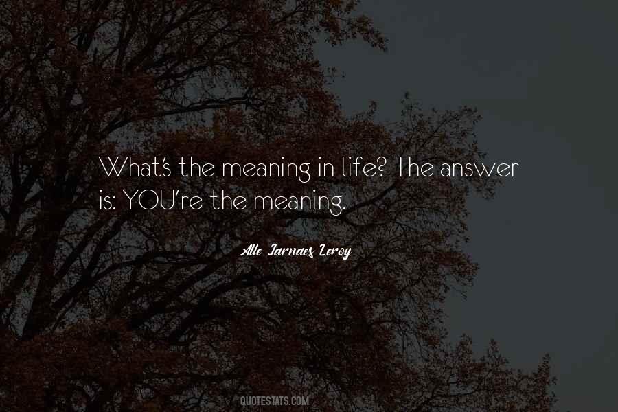 Meaning In Life Quotes #895733