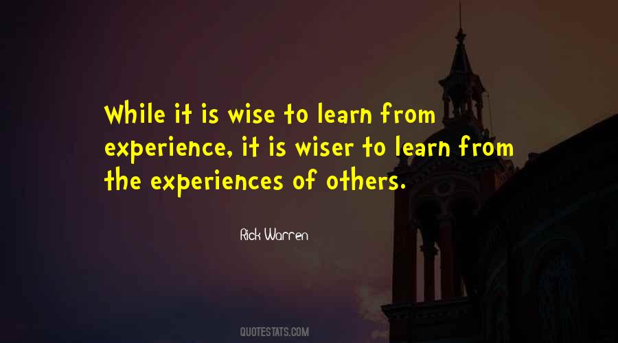Quotes About Learn From Experience #288379