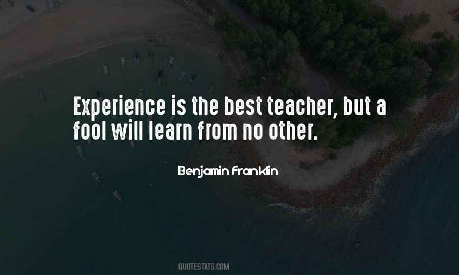Quotes About Learn From Experience #511266