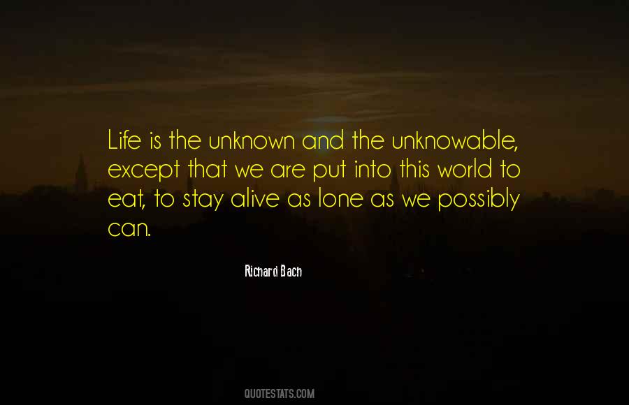 Unknown And Unknowable Quotes #1830245