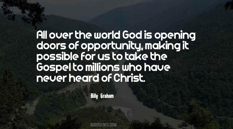 Quotes About Opening Doors Of Opportunity #154894