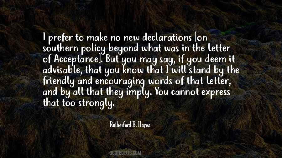 Quotes About Declarations #1634572