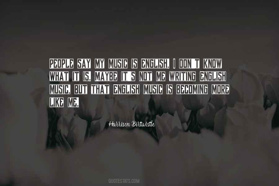 English Music Quotes #1291761