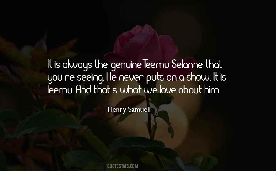 Always Be Genuine Quotes #1257323