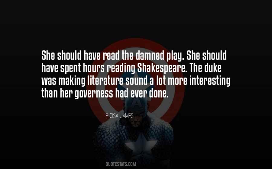 Quotes About Reading Shakespeare #753096