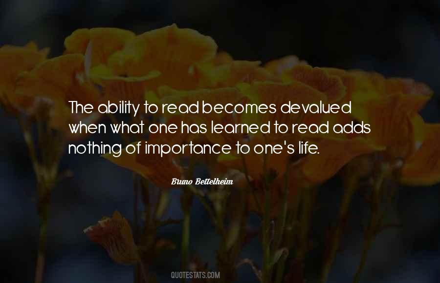 Quotes About Reading Importance #480229