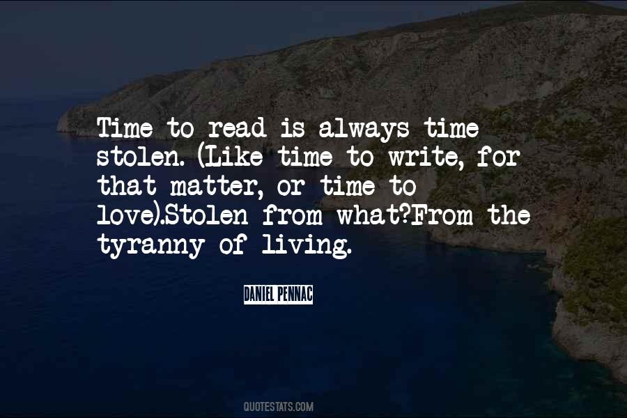 Quotes About Stolen Time #1589474