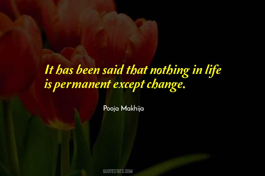 Quotes About Nothing Is Permanent #418782