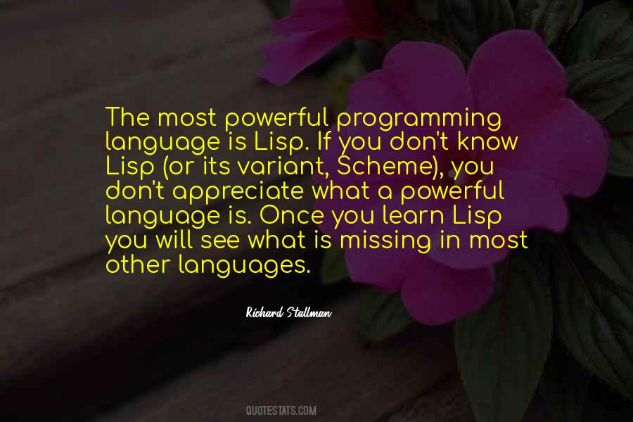 Quotes About Programming Languages #477810