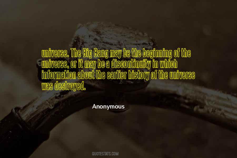Quotes About The Beginning Of The Universe #1760881