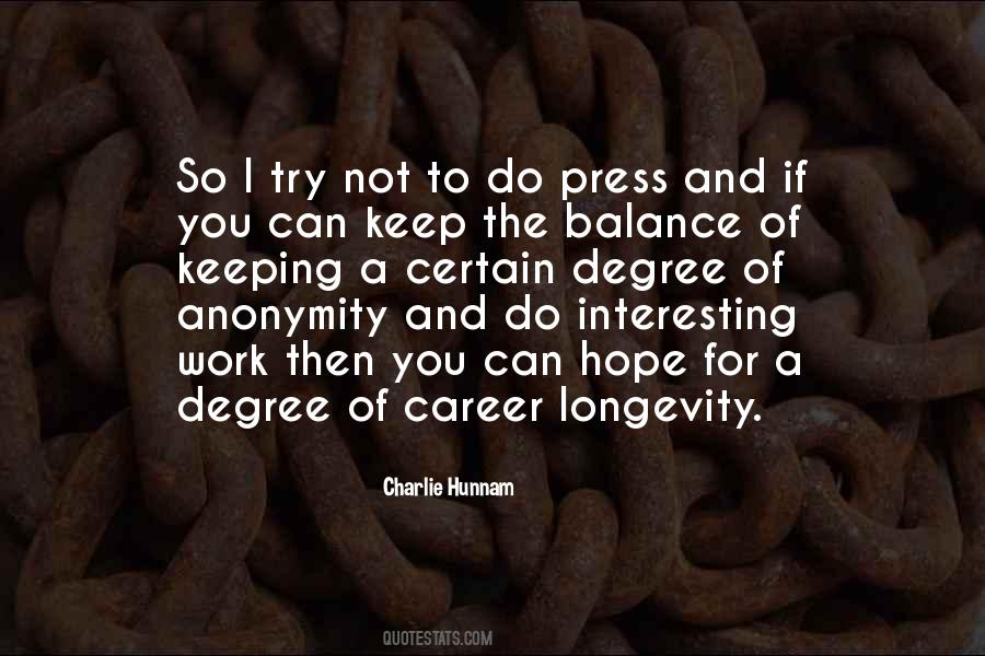 Quotes About Career Longevity #37982