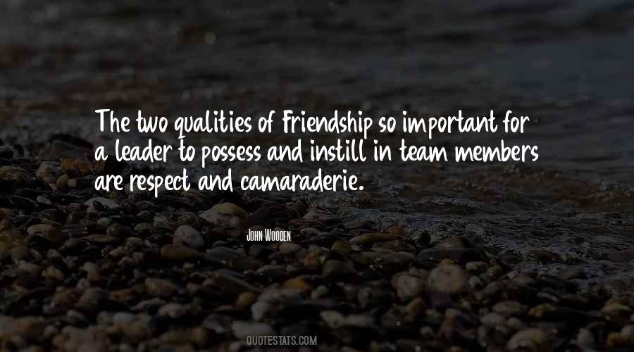 Camaraderie Friendship Quotes #1554339