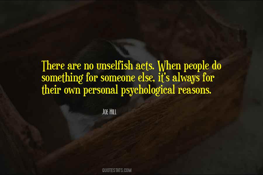 Quotes About Unselfish Acts #1457074