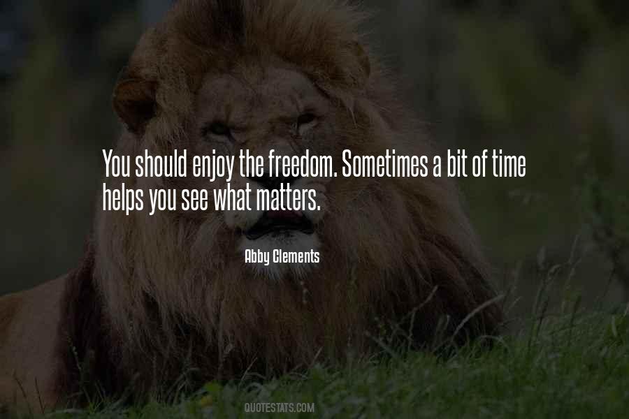 Enjoy Freedom Quotes #899125