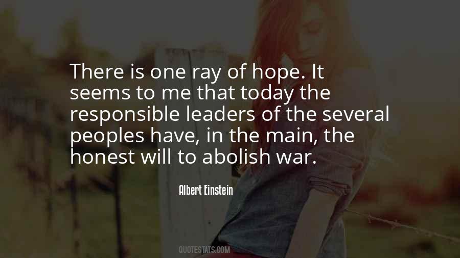 Quotes About Ray Of Hope #1207457