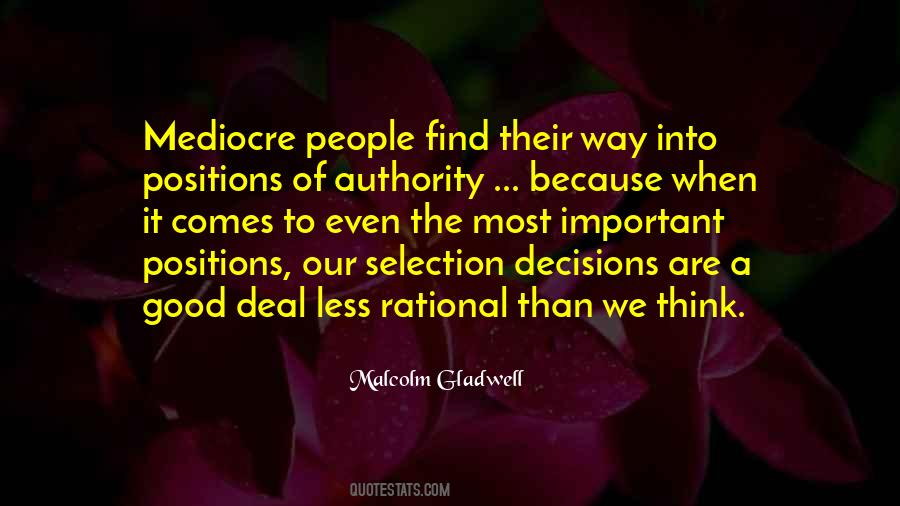 Quotes About Rational Decisions #1202352