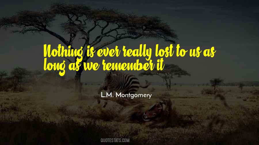 Quotes About Lost Memories #103872