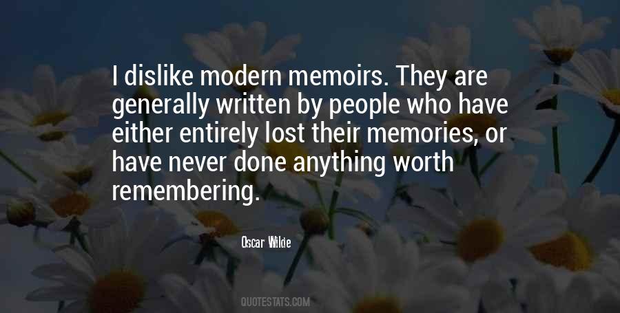 Quotes About Lost Memories #1111529