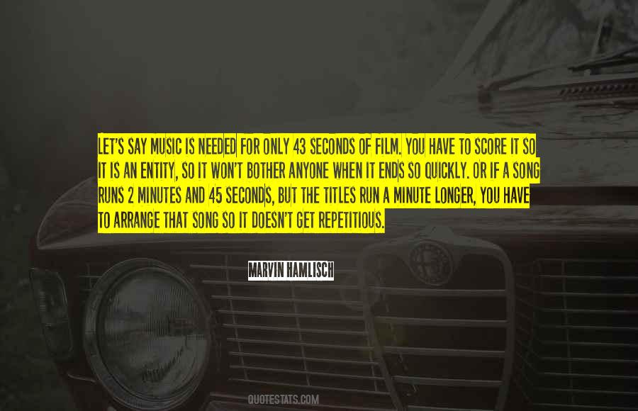 Minutes Seconds Quotes #120089