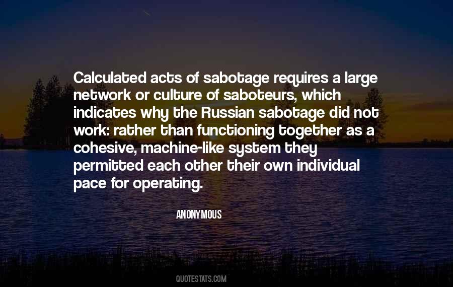 Quotes About Saboteurs #1341179 Quotes About Saboteurs #1341179