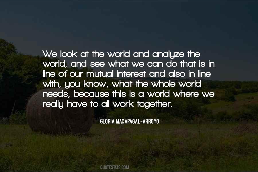 Together With The World Quotes #403634