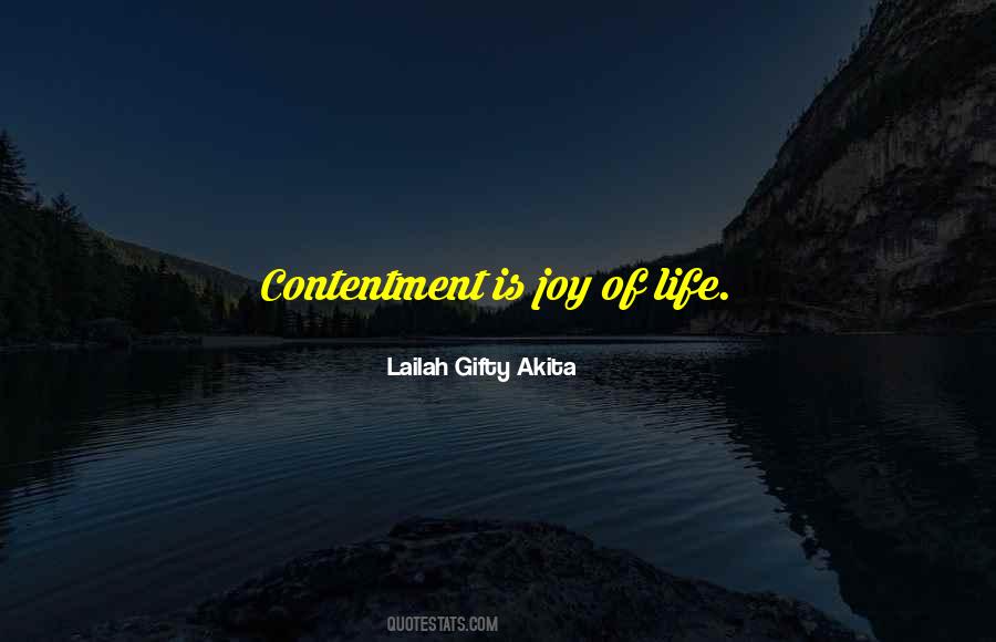 Self Contentment Quotes #1193410