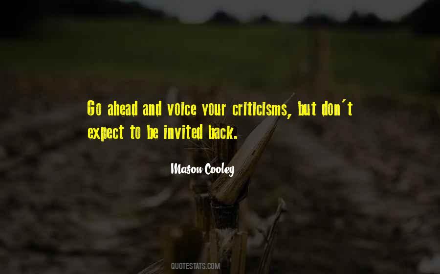 Quotes About Criticisms #925616