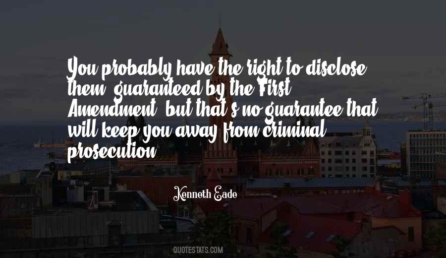 Criminal Prosecution Quotes #1743613