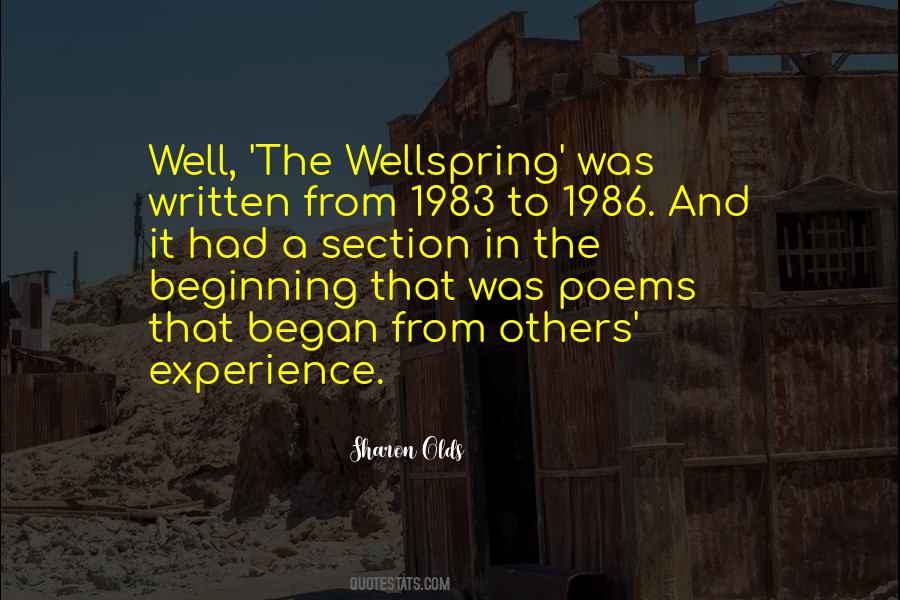 Quotes About Wellspring #1056147