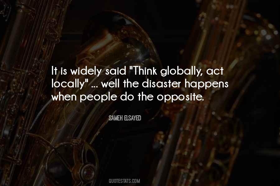 Think Locally Quotes #1168671
