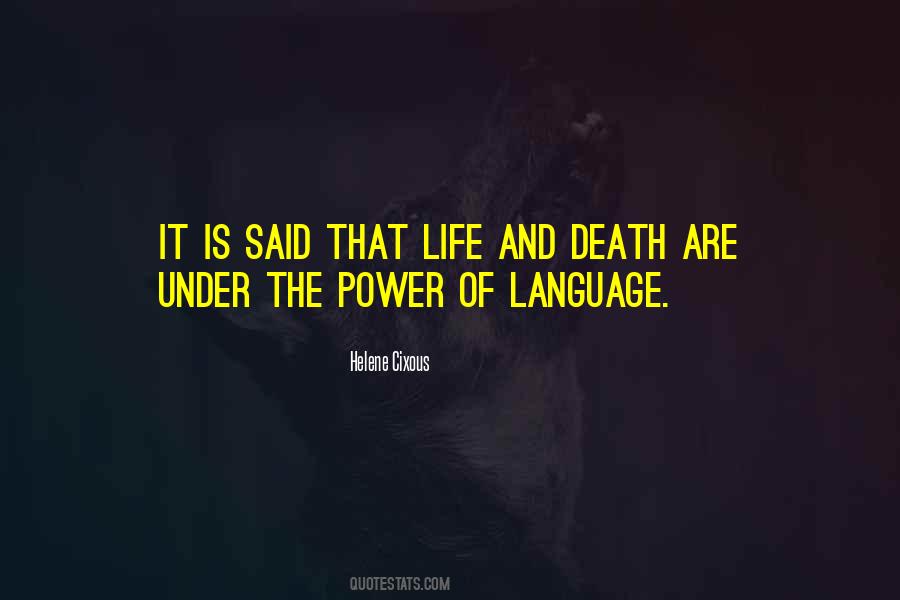 Quotes About Language And Power #611139