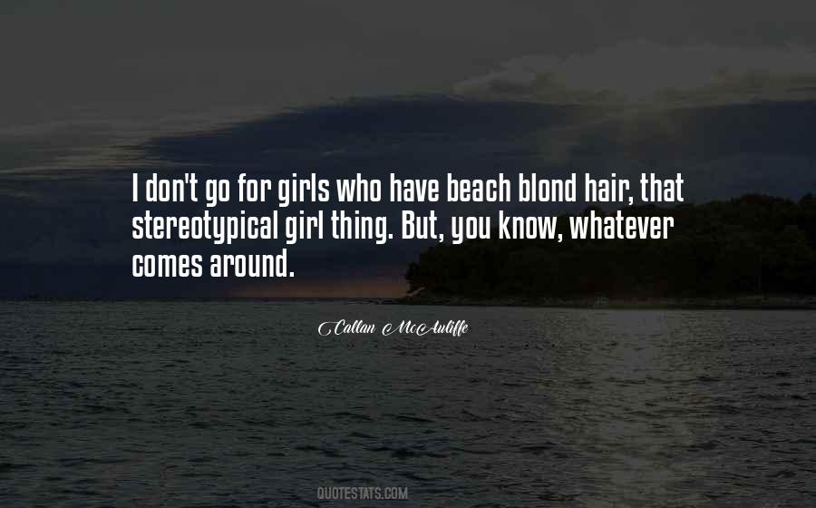 Blond Girl Quotes #496061